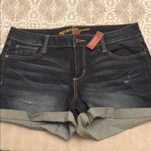 Dark denim shorts